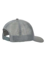 New Balance Grey Stacked Patch Logo Trucker 100% Cotton Hat - Image 2 of 3