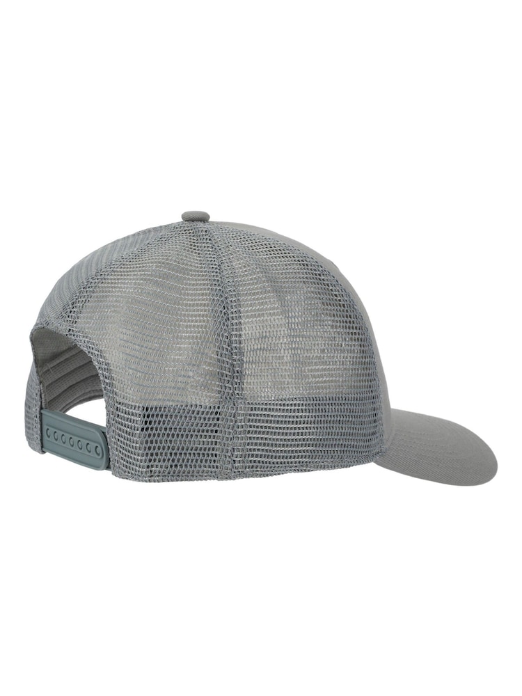 New Balance Grey Stacked Patch Logo Trucker 100% Cotton Hat - Image 2 of 3