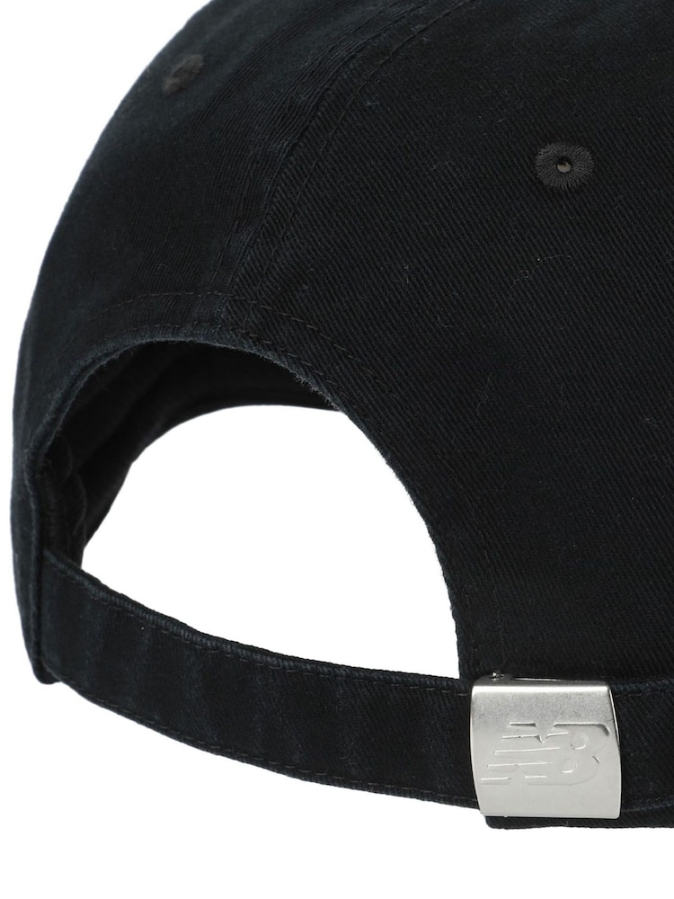 New Balance Black 6 Panel Classic 100% Cotton Hat V 2.0 - Image 3 of 3 New Balance Black 6 Panel Classic 100% Cotton Hat V 2.0 - Image 3 of 3
