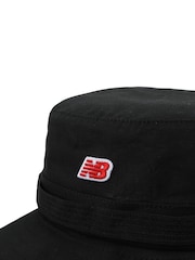 New Balance Black Boonie Bucket Patch 100% Cotton Hat - Image 3 of 3