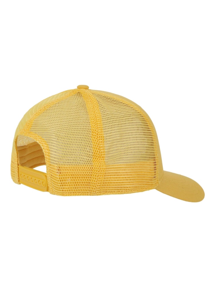 New Balance Yellow Stacked Patch Logo Trucker 100% Cotton Hat - Image 2 of 3