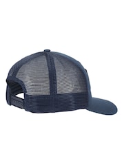 New Balance Blue Stacked Patch Logo Trucker 100% Cotton Hat - Image 2 of 3