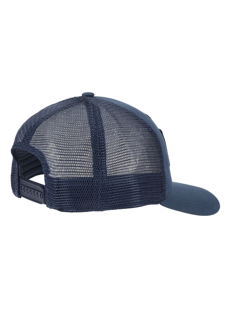 New Balance Blue Stacked Patch Logo Trucker 100% Cotton Hat - Image 2 of 3