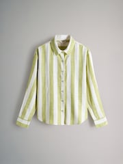 The Set Lime Green Shirt with Linen - Image 1 of 3