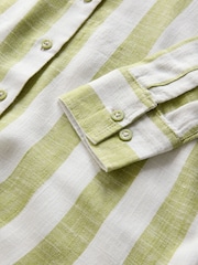 The Set Lime Green Shirt with Linen - Image 2 of 3