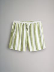 The Set Lime Green Pull On Shorts With Linen - Image 1 of 3