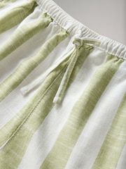 The Set Lime Green Pull On Shorts With Linen - Image 2 of 3