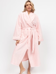 Rosa - Cyberjammies Striped Sealskin Fleecy Dressing Gown - Imagen 1 de 3