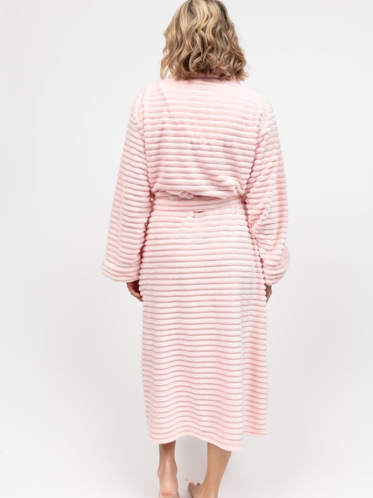 Rosa - Cyberjammies Striped Sealskin Fleecy Dressing Gown - Imagen 2 de 3