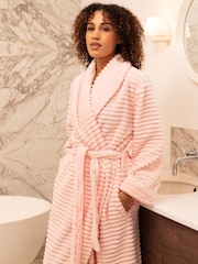 Rosa - Cyberjammies Striped Sealskin Fleecy Dressing Gown - Imagen 3 de 3