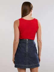 Star by Julien MacDonald Blue Wrap Denim Skirt - Image 4 of 6