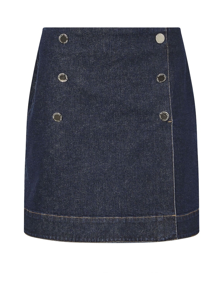 Star by Julien MacDonald Blue Wrap Denim Skirt - Image 6 of 6