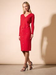 Star by Julien MacDonald Red Button Detail Skirt - Image 2 of 6