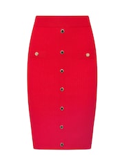 Star by Julien MacDonald Red Button Detail Skirt - Image 6 of 6