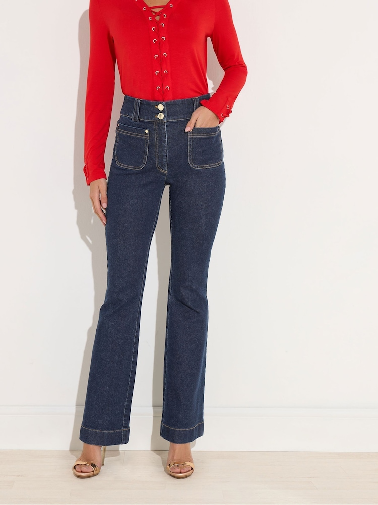 Star by Julien MacDonald Blue Kick Flare Jeans - Image 9 of 9