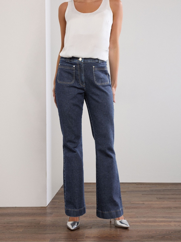 Star by Julien MacDonald Blue Kick Flare Jeans - Image 2 of 6