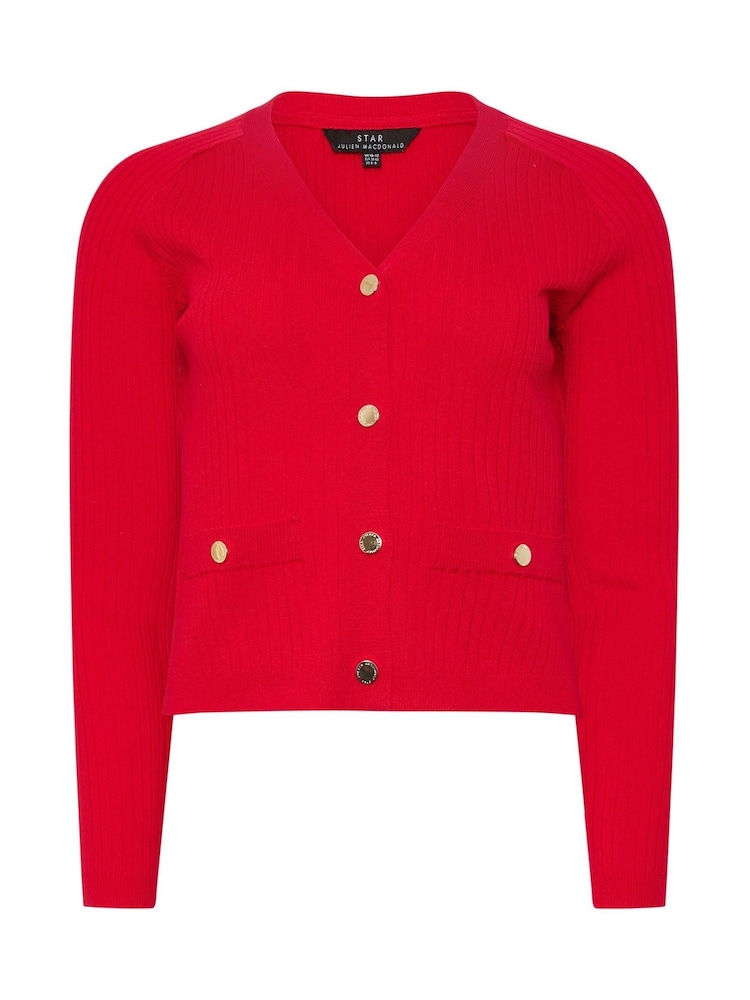 Star by Julien MacDonald Red Button Detail Cardigan - Image 6 of 6