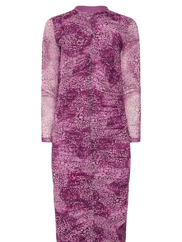 Star by Julien MacDonald Pink Mesh Ruched Dress - Image 5 of 5