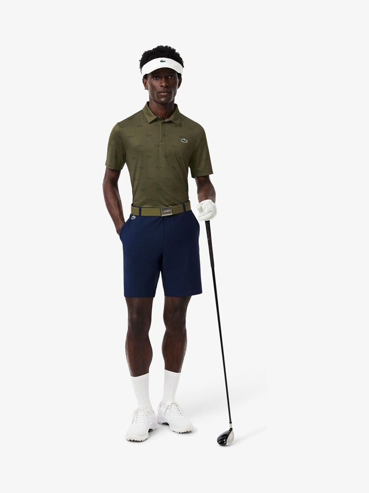 Lacoste Khaki Green Printed Golf Polo Shirt - Image 2 of 6