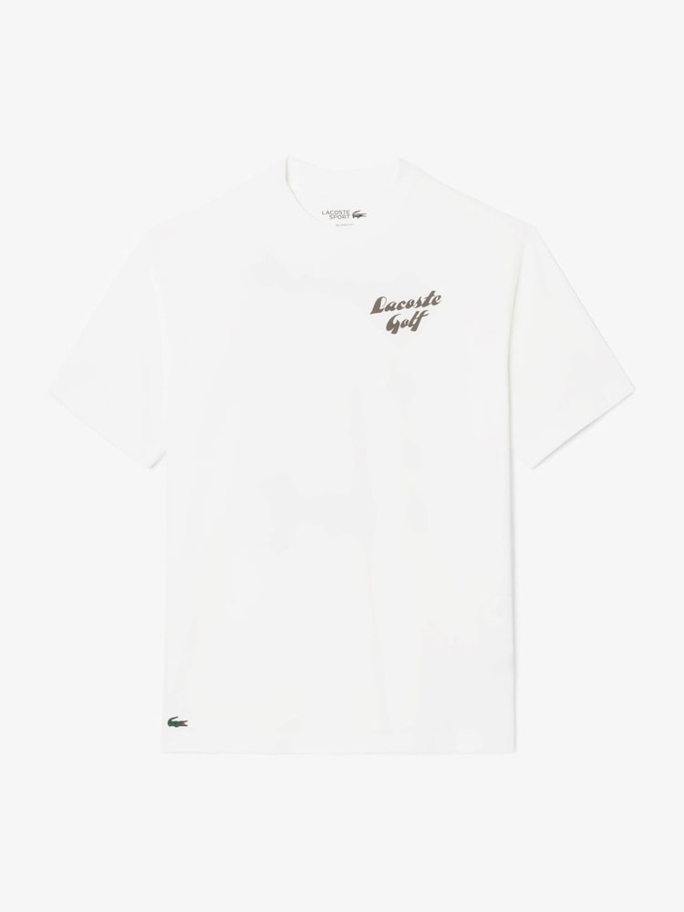 Lacoste Golf Print White T-Shirt - Image 1 of 1