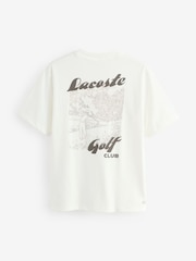 Lacoste White Golf Print T-Shirt - Image 8 of 8