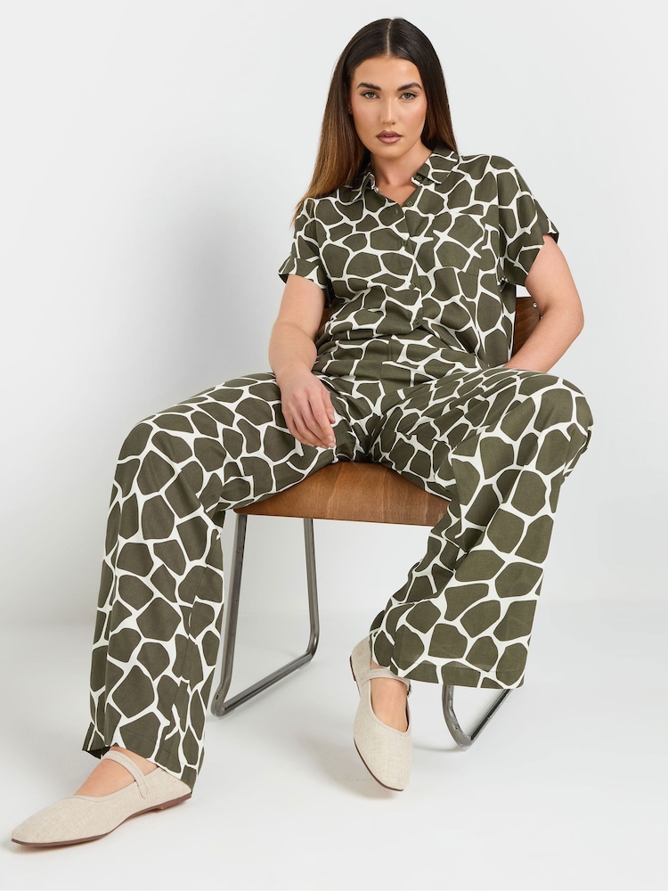 Long Tall Sally Green Wide Leg Trousers - Image 2 of 5
