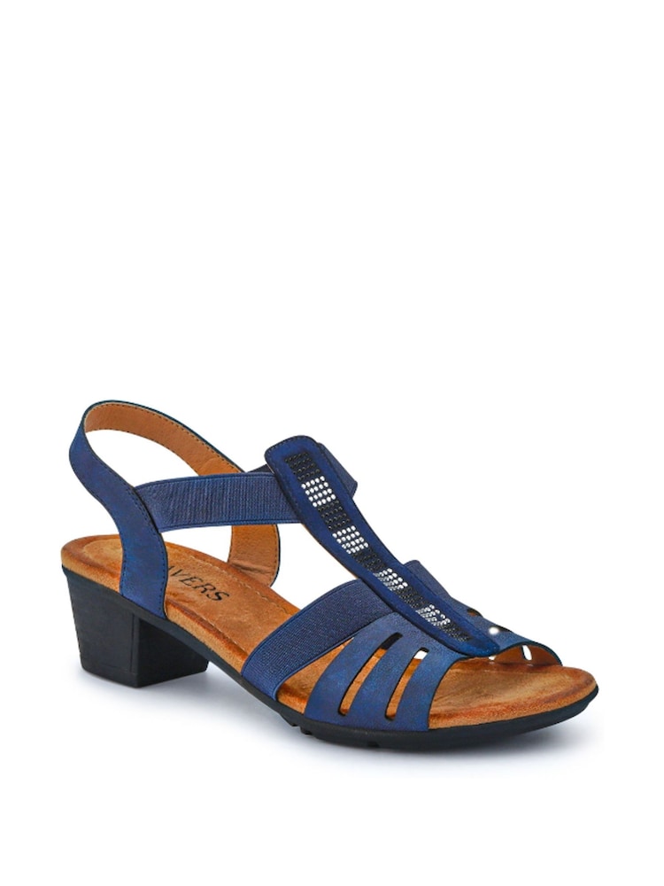 Pavers Blue Ladies Smart Sandals - Image 2 of 5