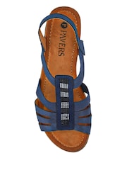 Pavers Blue Ladies Smart Sandals - Image 4 of 5