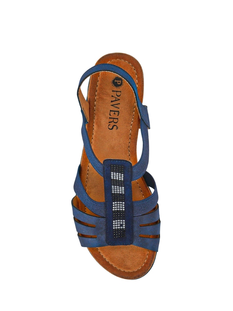 Buy Pavers Blue Ladies Smart Sandals from Next Oman