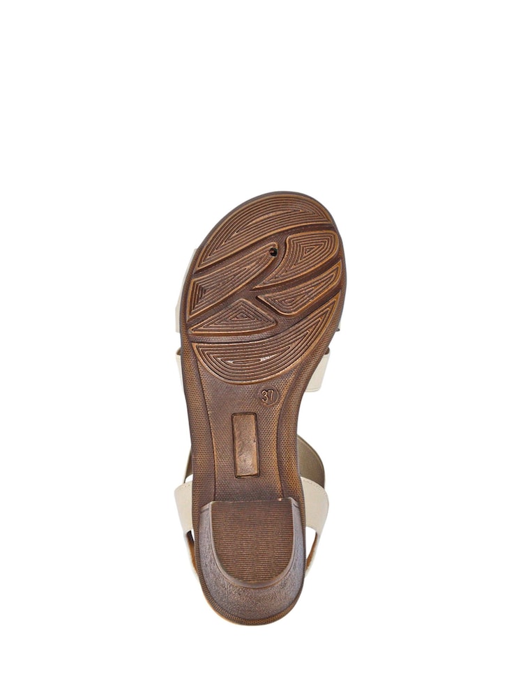 Pavers Cream Ladies Smart Sandals - Image 5 of 5