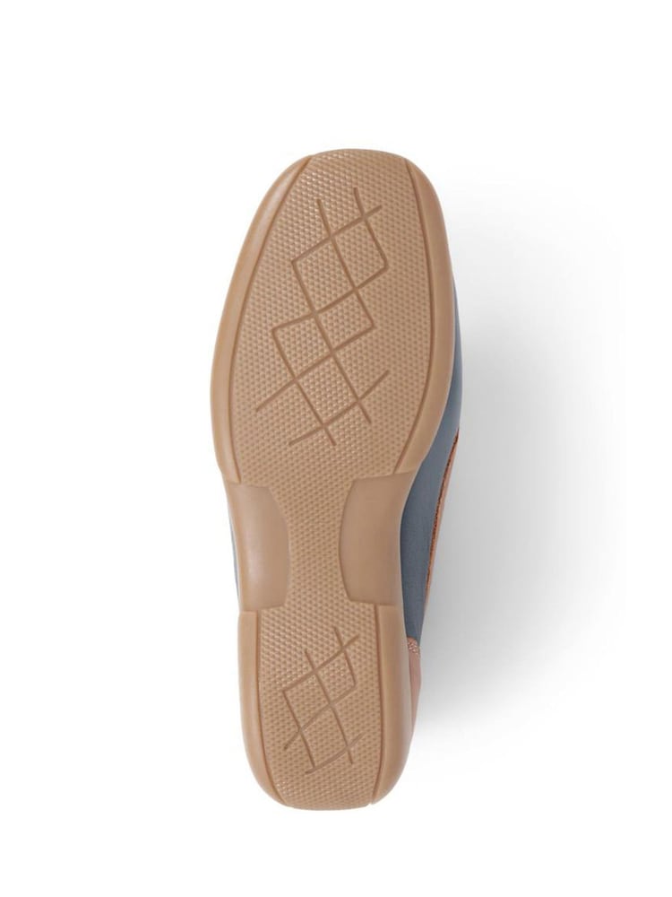 Pavers Navy-Tan Leather Moccasins - Image 5 of 6