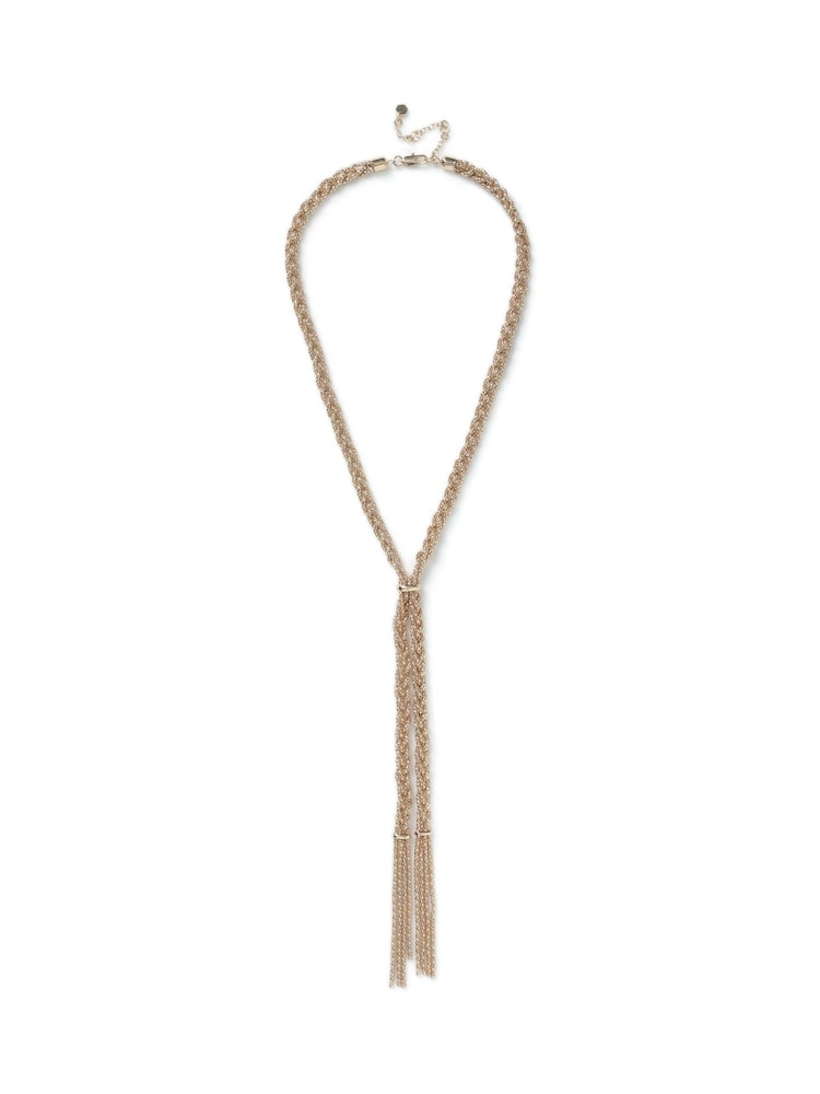 Aela Gold Tone Plait Twist Lariat Necklace - Image 1 of 2