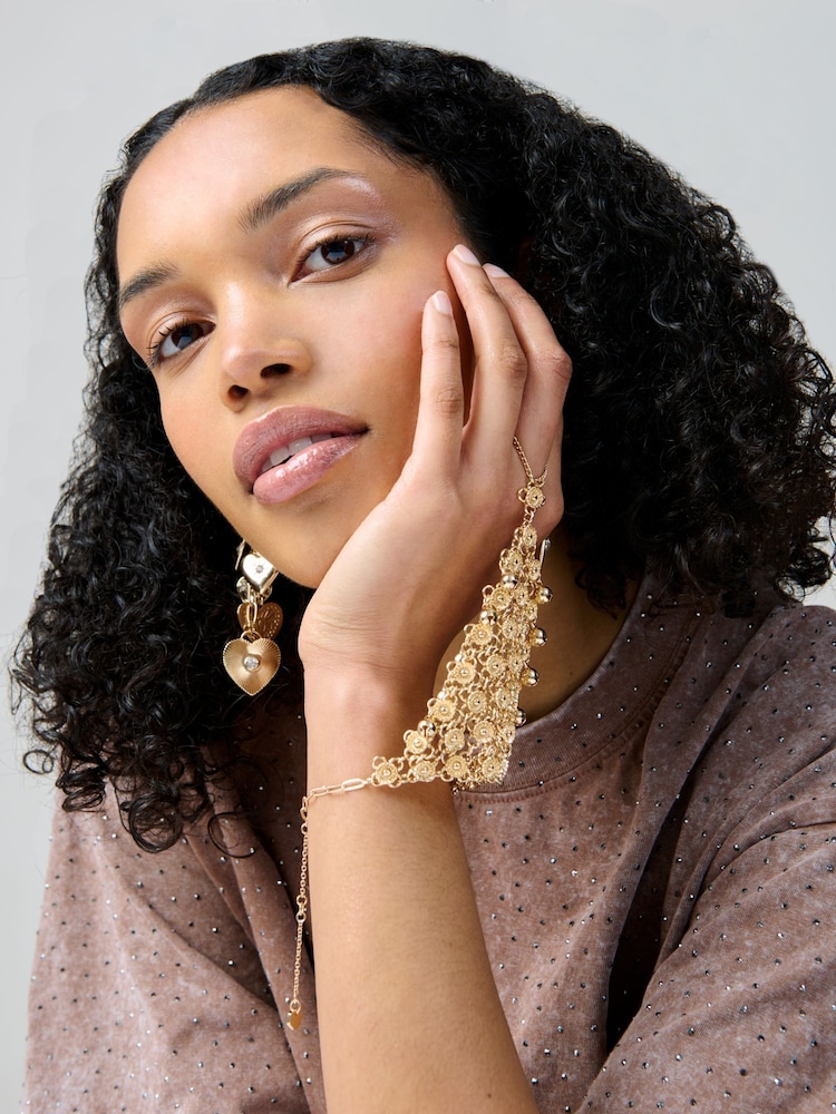 Aela Gold Tone Hand Chain - Image 2 of 4
