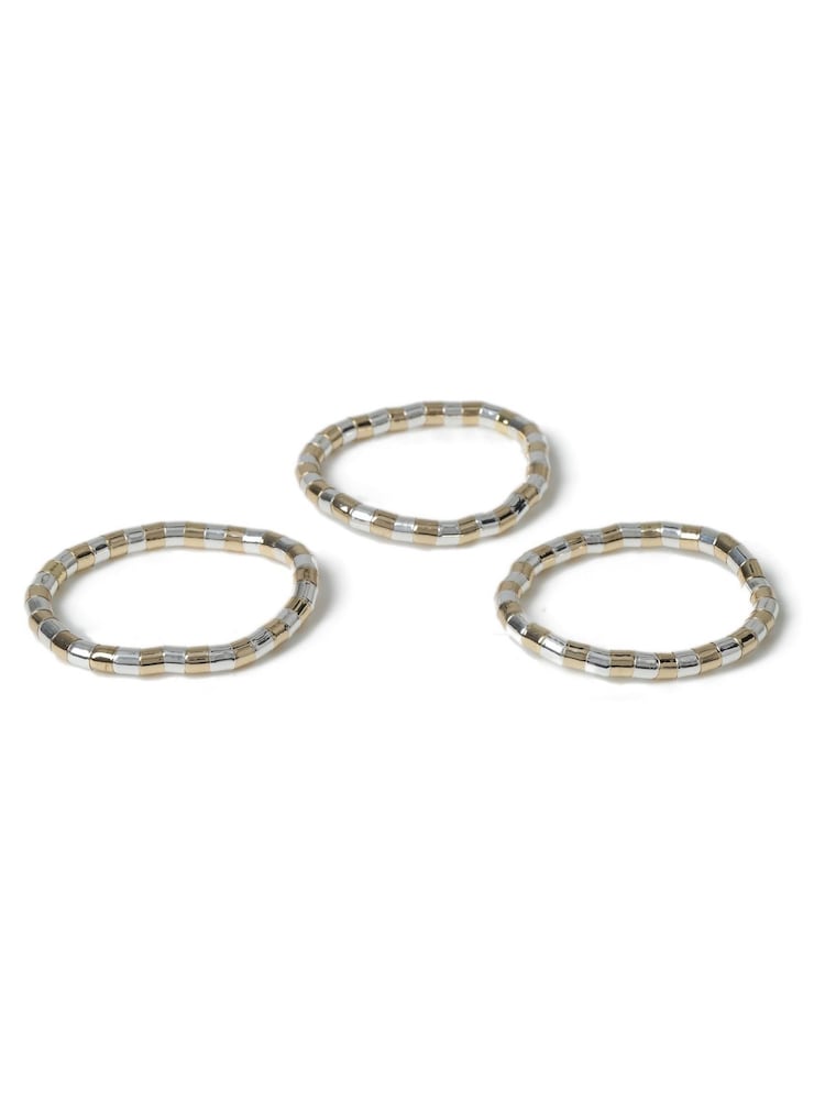 Aela Gold/Silver Tone Mixed Metal Stretch Tube Wristwear Pack - Image 2 of 2