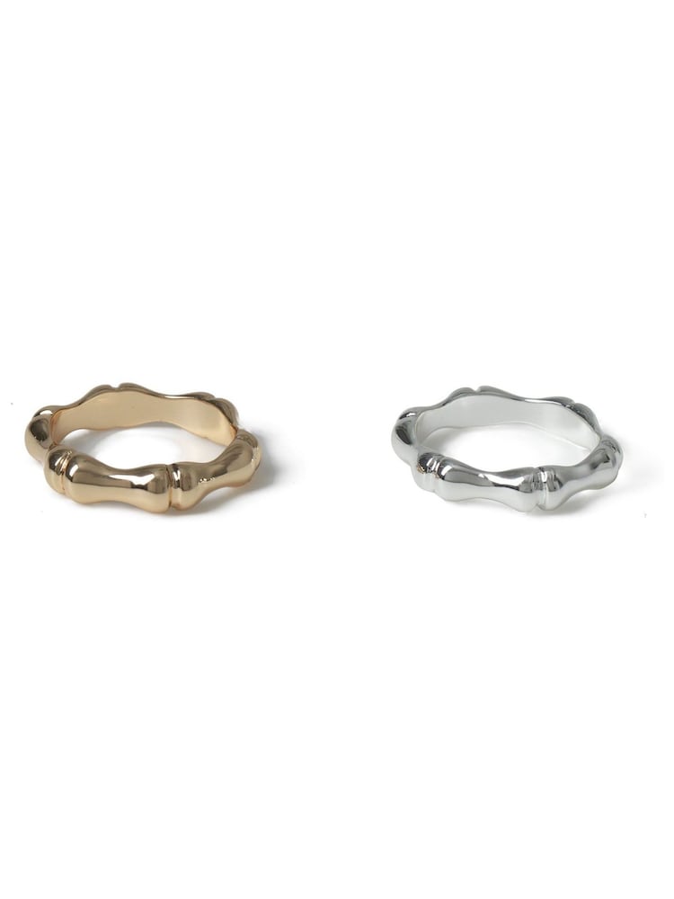 Aela Gold Tone/Silver Tone Bamboo Ring - Image 2 of 3