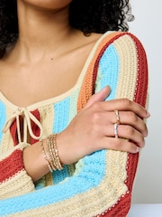 Aela Gold Tone/Silver Tone Bamboo Ring - Image 3 of 3