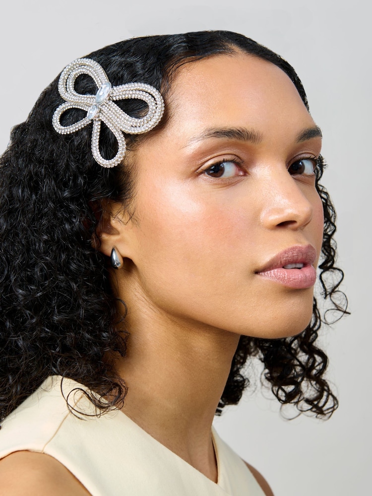 Aela Silver Tone Jelly Butterfly Hair Clip - Image 4 of 4