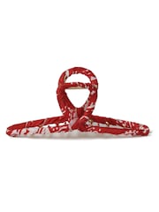 Aela Red Paisley Wrapped Claw Clip - Image 2 of 3