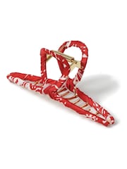 Aela Red Paisley Wrapped Claw Clip - Image 3 of 3