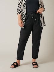 EVANS Curve Linen Joggers - Image 1 of 5