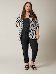 EVANS Curve Linen Joggers - Image 2 of 5