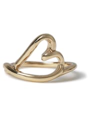 Aela Gold Tone Dainty Heart Ring - Image 1 of 2