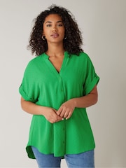 Evans Yoke Button Thru Grown On Sleeve Blouse - Image 1 of 5