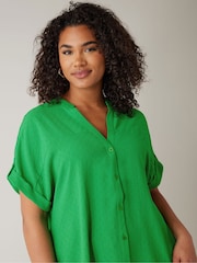Evans Yoke Button Thru Grown On Sleeve Blouse - Image 2 of 5