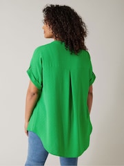 Evans Yoke Button Thru Grown On Sleeve Blouse - Image 4 of 5