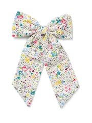 Aela Pink Multicolour Broderie Hair Bow - Image 1 of 4