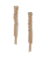 Aela Gold Tone Plait Twist Drop Earrings - Image 1 of 3