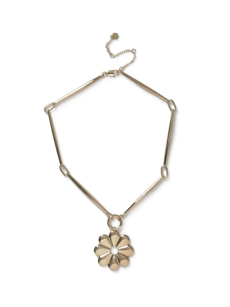 Aela Gold Tone Flower Necklace - Image 1 of 2