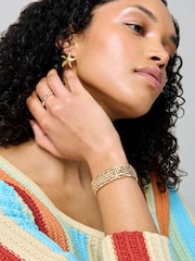 Aela Gold Tone Beaded Stretch Bracelets 5 Pack - Image 3 of 3