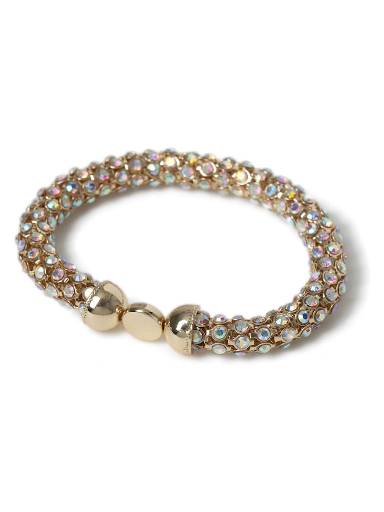 Aela Gold Tone Rhinestone Stretch Bracelet - Image 1 of 2